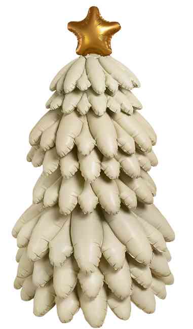 НГ Шар фольга фигура AIR Новогодняя елка Кремовый 51" 130смFL (упак)