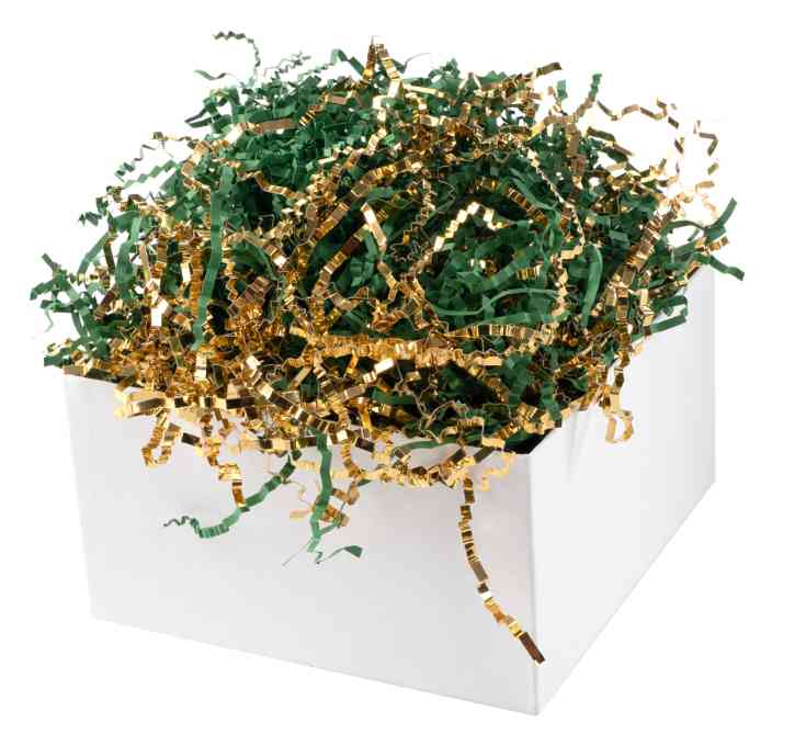 Наполнитель бумажный Темно-зеленыйЗолото Металлик 50г ВВ