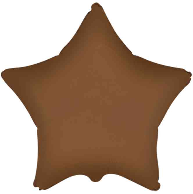 Шар фольга без рисунка 18"Fm звезда сатин матовый Шоколад Choco Brown 1204-1606