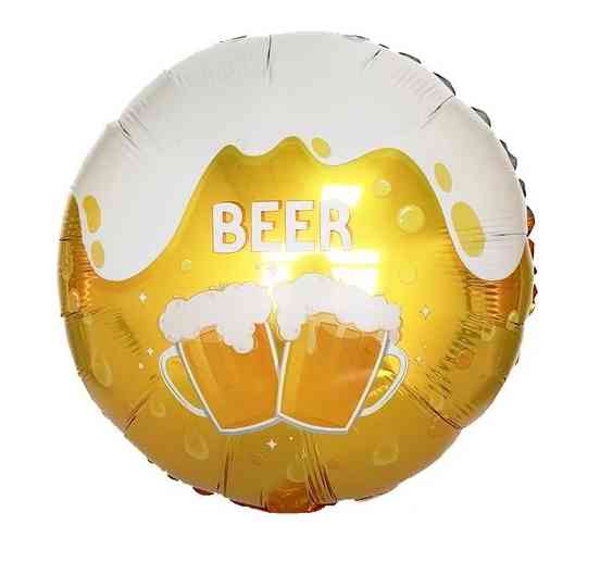 Шар фольга с рисунком 18"FL Круг Кружка пива