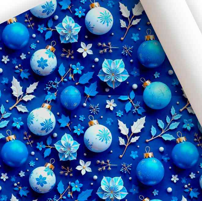 НГ Бумага лист 70х100см Волшебный шар Синий Симфония