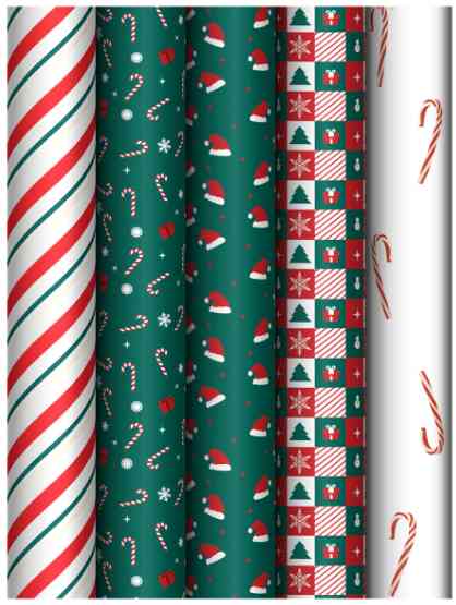 НГ Бумага лист 70х100см Christmas pattern (5 дизайнов) MESHU