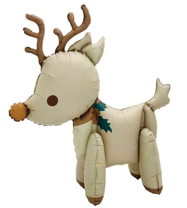 НГ Шар фольга фигура AIR Новогодний олененок Сатин 26" 66смFL (упак)