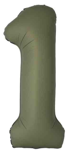 Шар фольга Цифра 40"Fm Slim Оливковый Матовый "1"