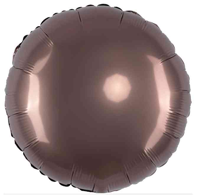 Шар фольга без рисунка 18"Fm круг Сатин Шоколад