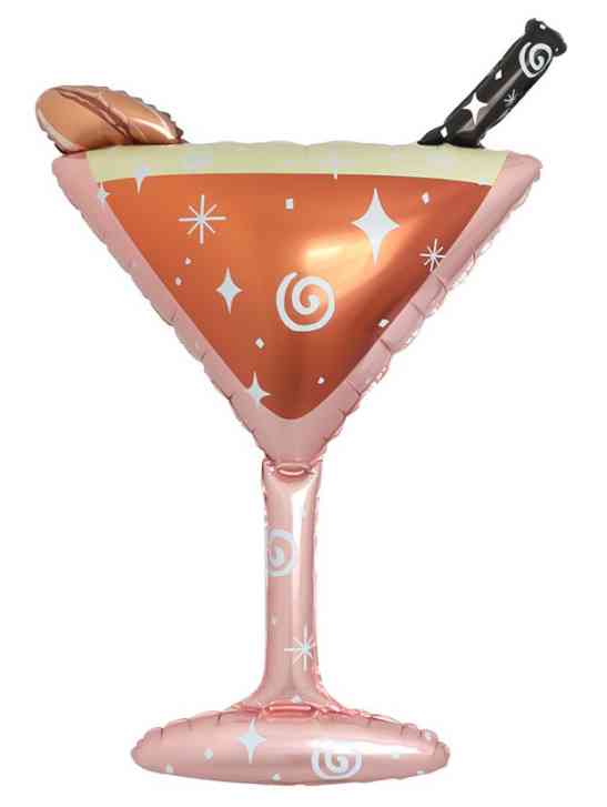 Шар фольга фигура Бокал Мартини Розовый 44" 112смFL