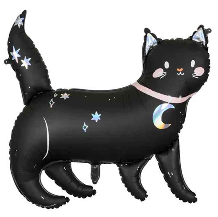 Шар фольга фигура Кот Black 32" 81смPD (упак)
