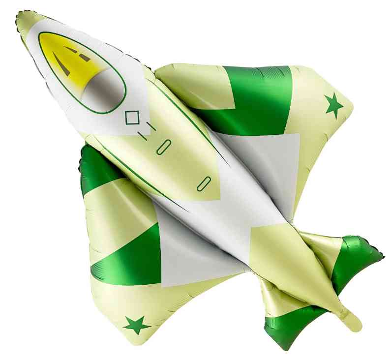 Шар фольга фигура Военный самолет Камуфляж Сатин 41" 104см FL (упак)