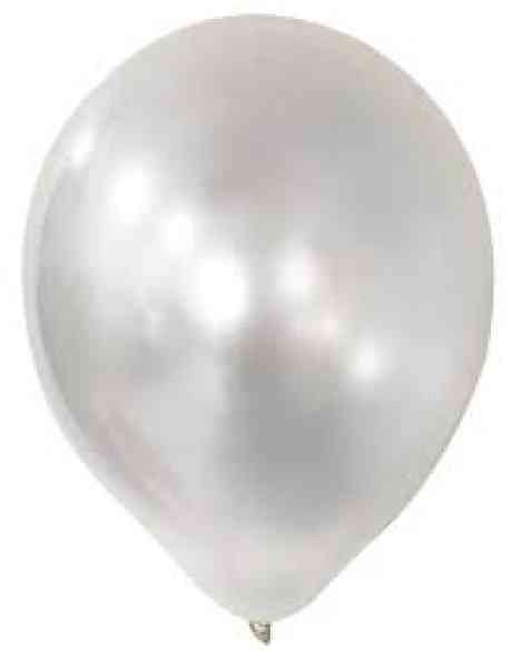 Шар латекс без рисунка 05"ЗБ M30 металлик Белый (100шт)
