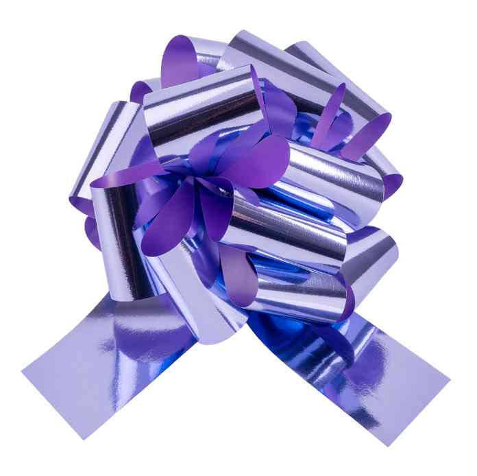 Бант 6х21см Лаванда Металлик ДБ