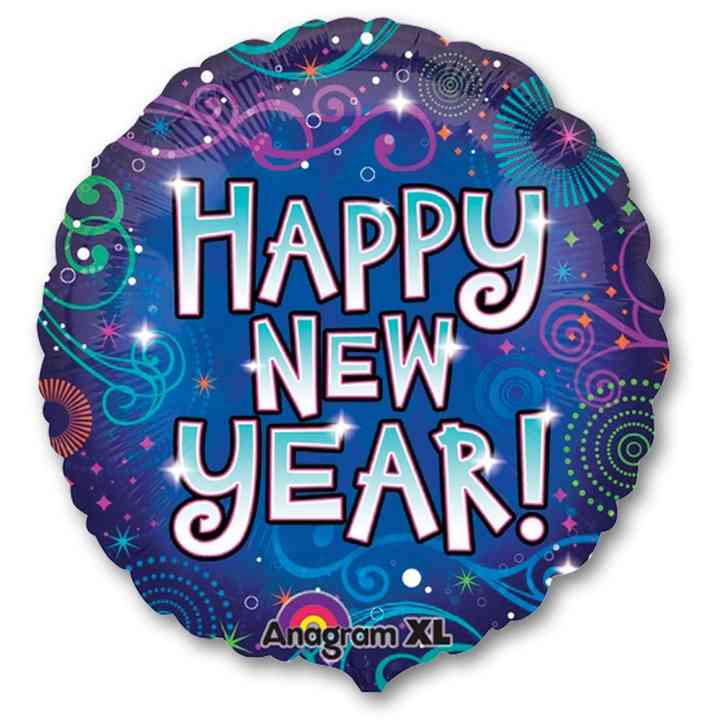 Шар 18", фольга Новый год Фейерверк