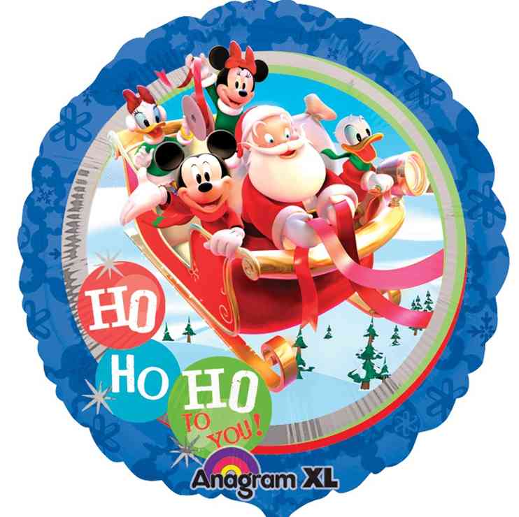 Шар 18", фольга Санта и Микки с друзьями