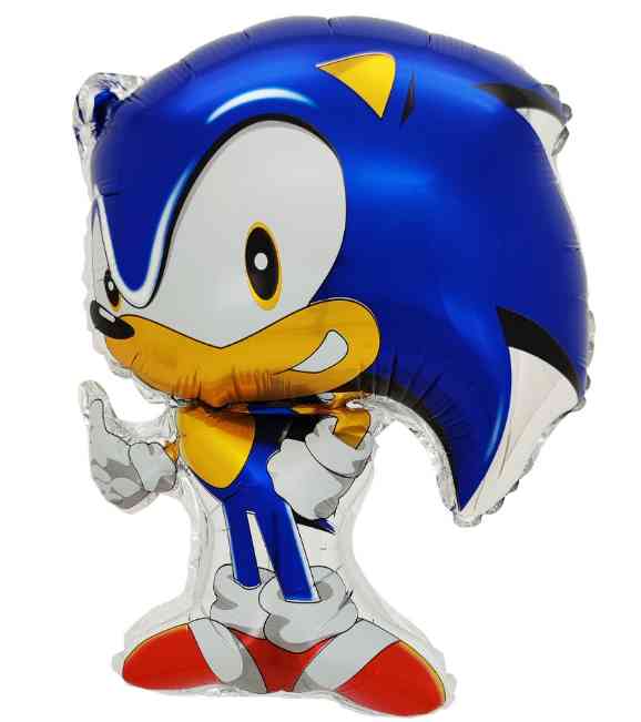 Шар фольга мини Ежик Аниме Синий 17" 43смFL