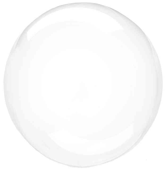 Шар Сфера Бабблс без рисунка 20"Deco Прозрачный Кристалл (синяя упаковка)