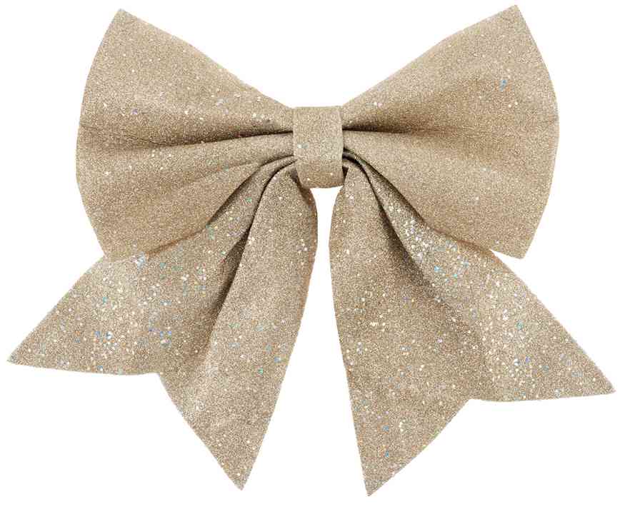 Декоративное украшение бант Праздничный Шампань с блестками 35х40см ВВ