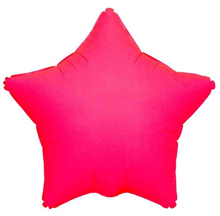 Шар фольга без рисунка 18"ВЗ звезда Неон Розовый Pink