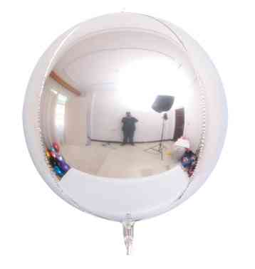 Шар фольга без рисунка Сфера 50" металлик Серебро