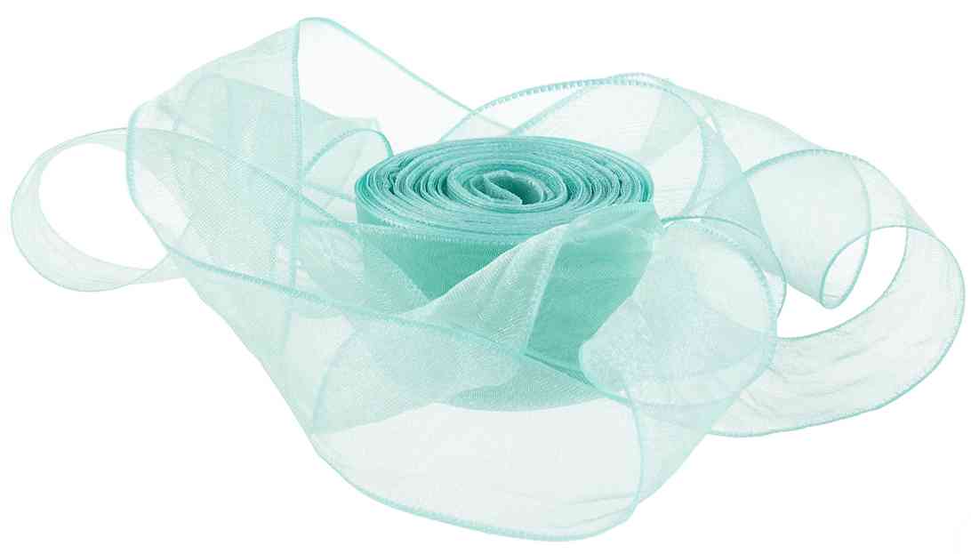 Лента Органза 25х9,14м Нежная грация Бирюзовый