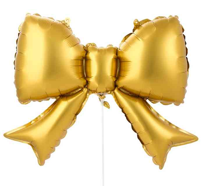 Шар фольга мини Бант золотой сатин 21" 53смВЗ