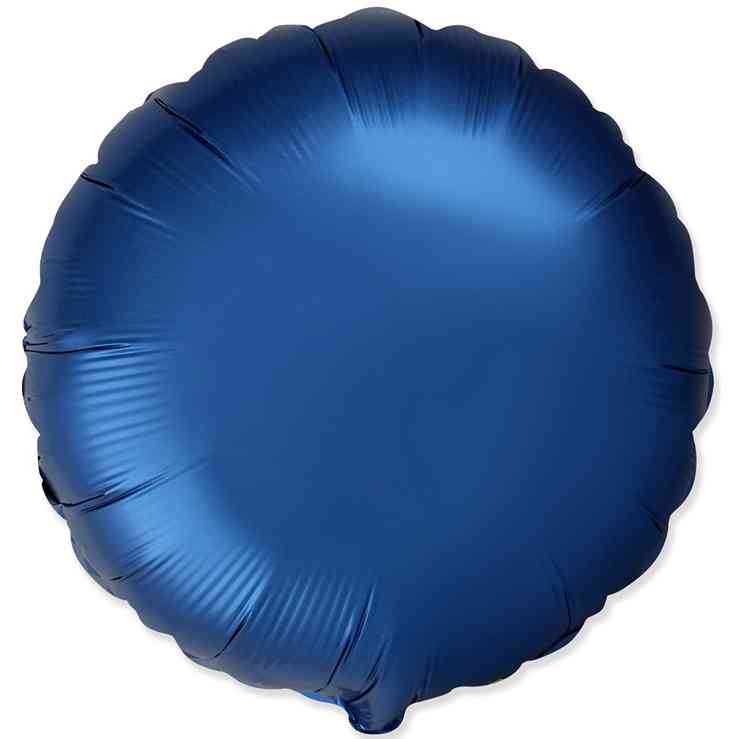 Шар фольга без рисунка 18"Fm круг сатин Темно Синий