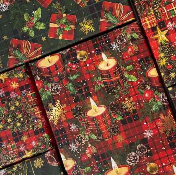 НГ Коробка прямоугольник 27х19х7см Новогодний декор Металлик