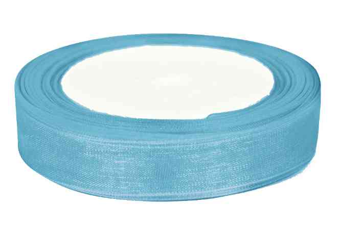 Лента Органза 25х22,85м Голубой