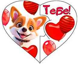 Открытка мини сердце Тебе! (20шт)