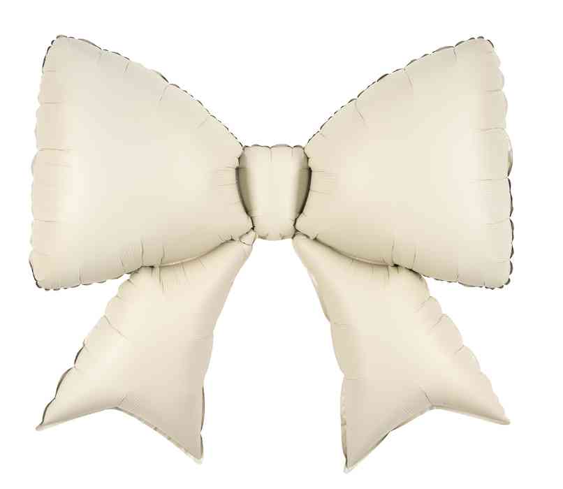 Шар фольга фигура Бант Кремовый Сатин 39" 99смFL (упак)