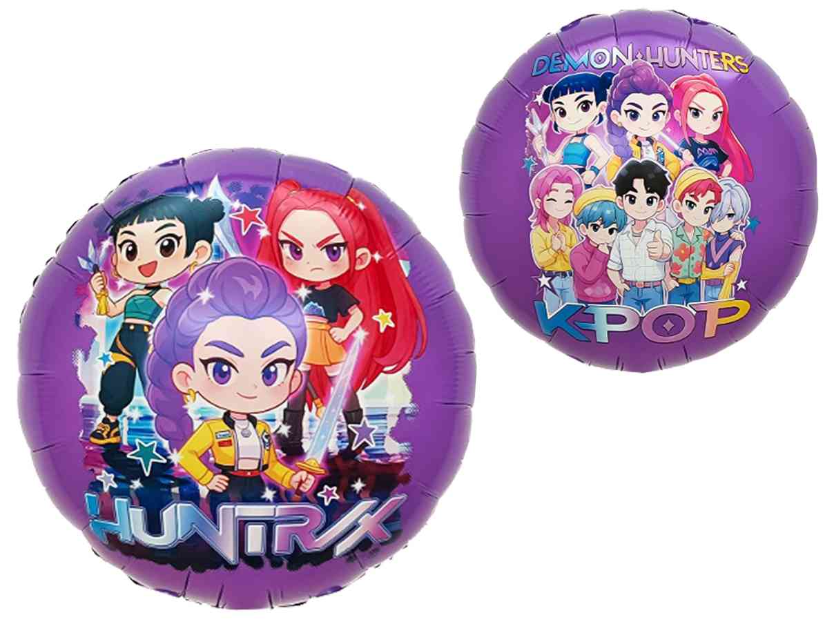 Шар фольга с рисунком 18" FL круг Девочки Аниме Дизайн №4