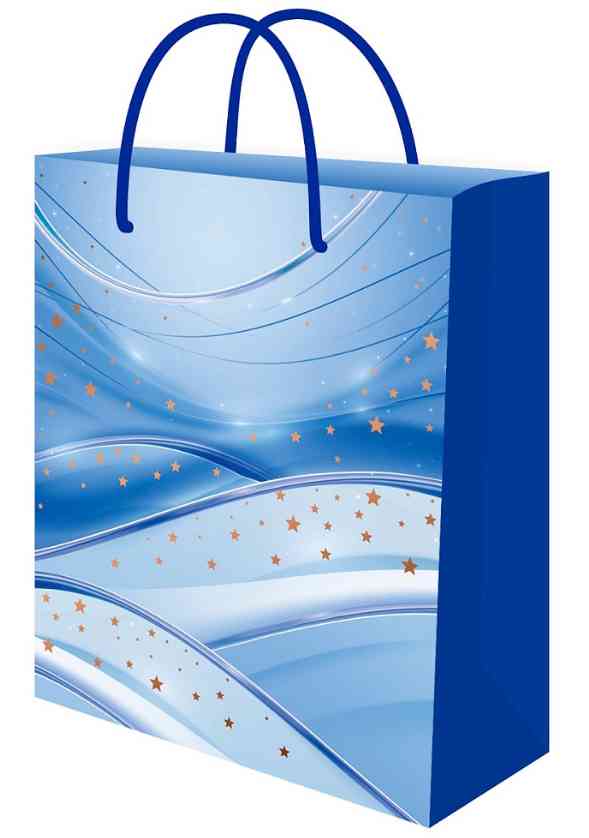 Пакет бумажный L 26х32см Звездный шелк Миленд