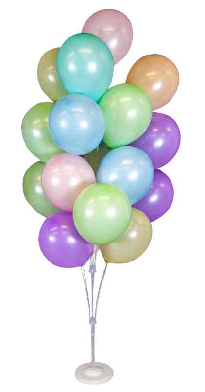 Стойка для шаров пластик 19 насадок 1,6м Белый Прозрачный ДБ