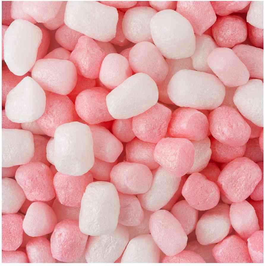 Шарики пенопласт Маршмэллоу Цветной микс Розовый Белый Макарунс 20-25мм 10г ВВ