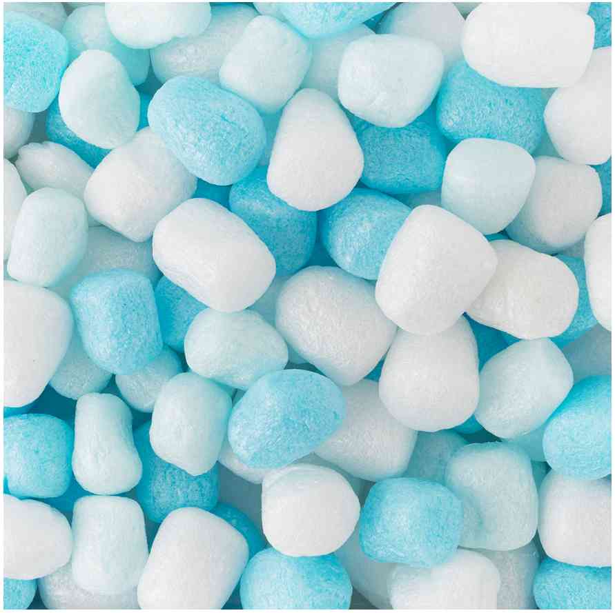 Шарики пенопласт Маршмэллоу Цветной микс Голубой Белый Макарунс 20-25мм 10г ВВ