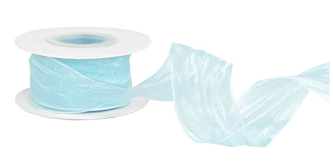 Лента органза 4х9,14м Нежная грация Голубой ДБ