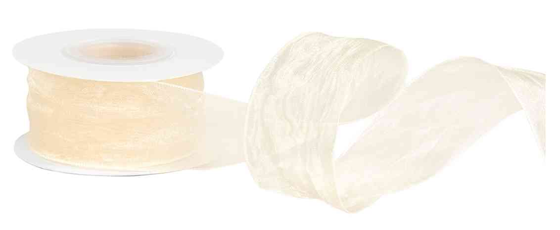 Лента органза 4х9,14м Нежная грация Кремовый ДБ