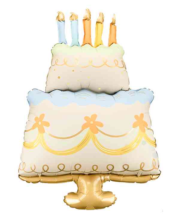 Шар фольга фигура Праздничный торт Сатин 41" 104см FL