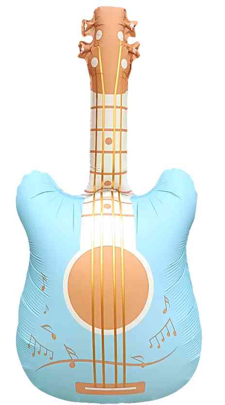 Шар фольга фигура Гитара Голубой 35" 89см FL (упак)