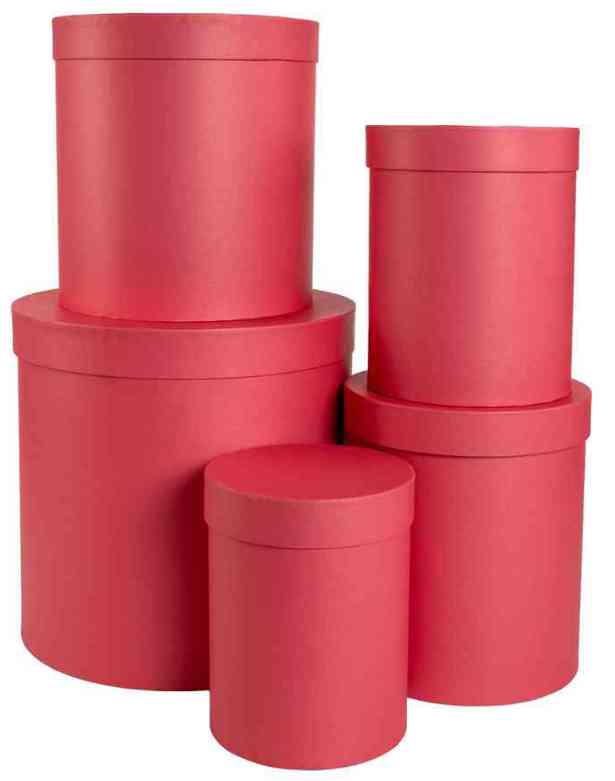 Коробка Цилиндр 17х22см Красный ДБ