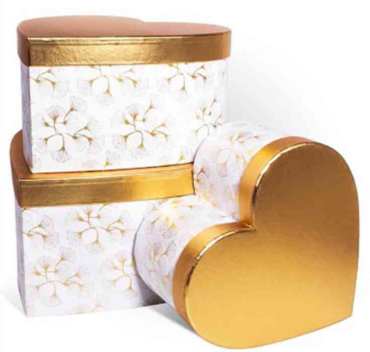 Коробка Сердце 29х28х16см Белый ДБ