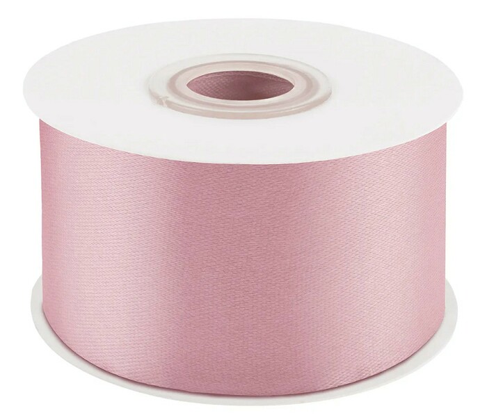 Лента атласная 38 мм*22,85 м Пыльная роза