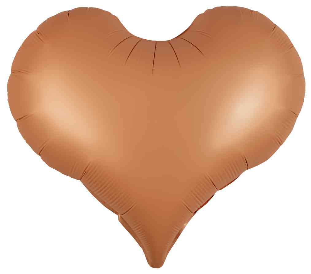 Шар фольга без рисунка 24" FL Сердце Люкс Сатин Розовое Золото