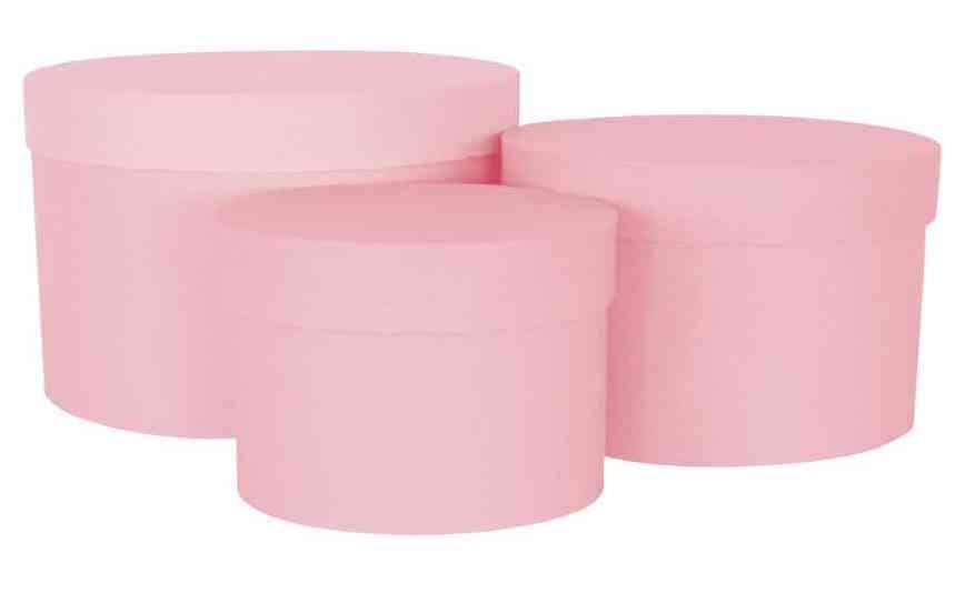 Коробка Цилиндр 18x9см Розовый ДБ
