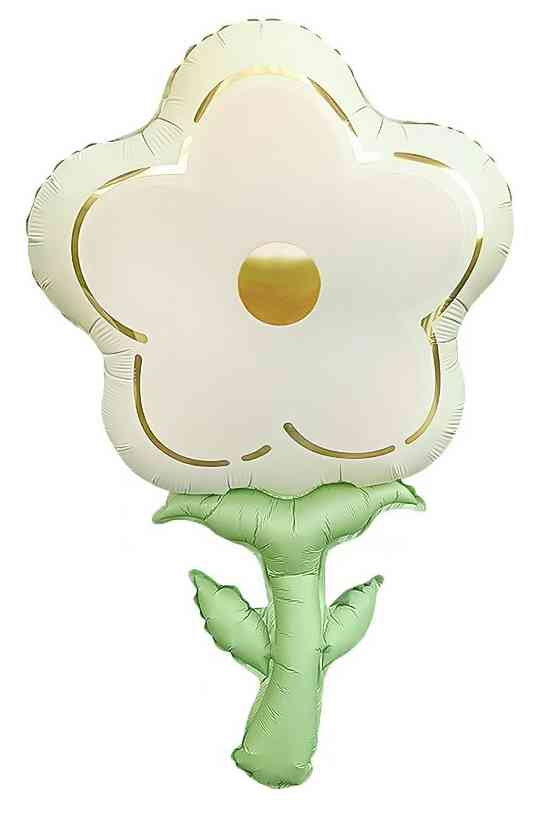 Шар фольга фигура Цветок Кремовый 33" 84см FL