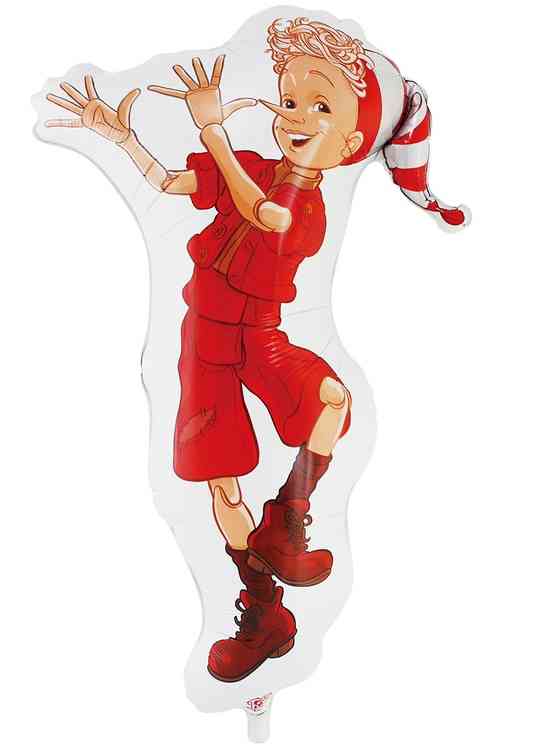 Шар фольга фигура Буратино озорной 34" 87см ВЗ (упак)