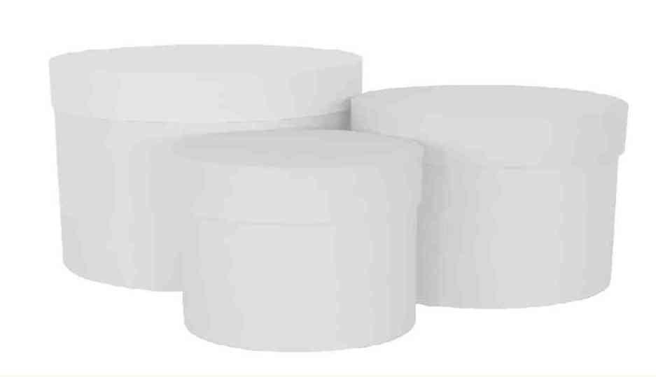 Коробка Цилиндр 20x10см Белый ДБ