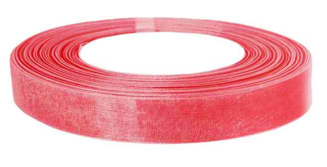 Лента органза 1,2х22,85м Ярко-розовый ДБ