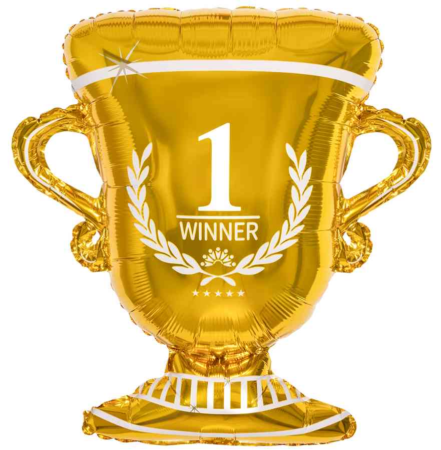 Шар фольга фигура Кубок Чемпиона Золото 29" 74см FL (упак)