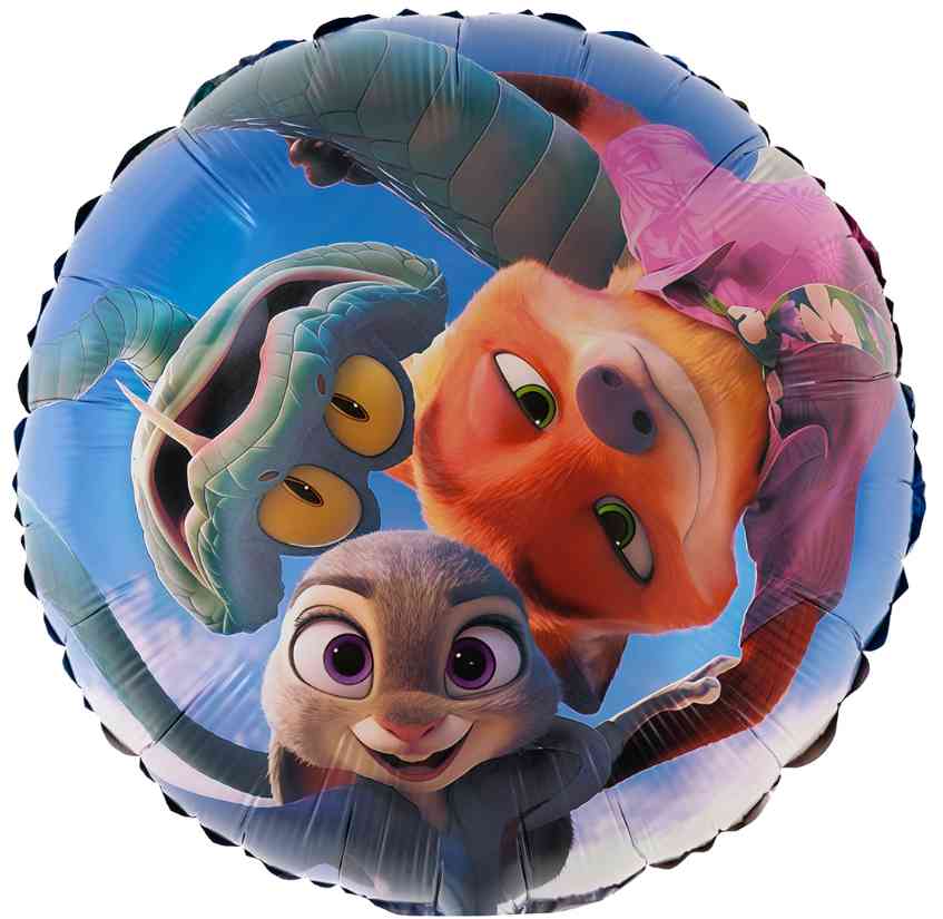 Шар фольга с рисунком 18" FL круг Мистер Лис и Зайка Полицейский Команда