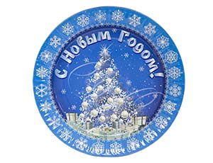 Тарелки бумага 170мм Зимняя сказка (уп6)