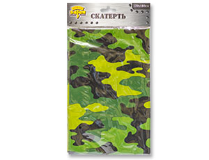 Скатерть ПЭТ 130х180см Камуфляж